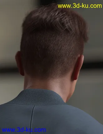 3D打印模型Tjark Short Hair for Genesis 8 and 8.1 Males的图片