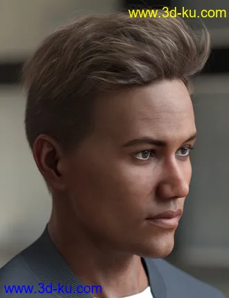 3D打印模型Tjark Short Hair for Genesis 8 and 8.1 Males的图片