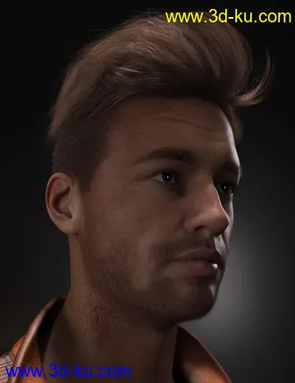 3D打印模型Tjark Short Hair for Genesis 8 and 8.1 Males的图片