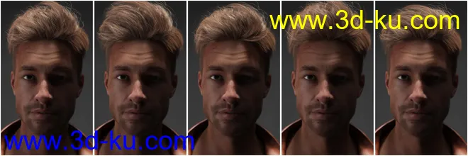 Tjark Short Hair for Genesis 8 and 8.1 Males模型的图片16