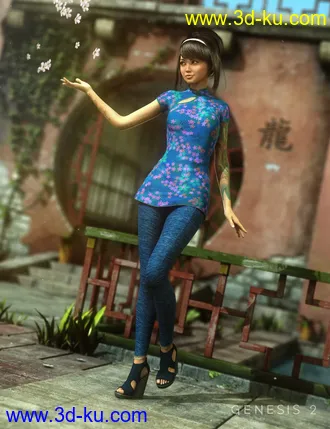 3D打印模型Tokyo Stroll Outfit for Genesis 2 Female(s)的图片