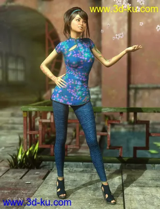 3D打印模型Tokyo Stroll Outfit for Genesis 2 Female(s)的图片