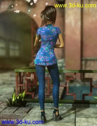 3D打印模型Tokyo Stroll Outfit for Genesis 2 Female(s)的图片