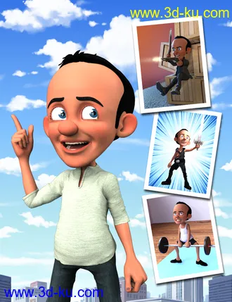 3D打印模型Toon Larry for Genesis 8 Male的图片