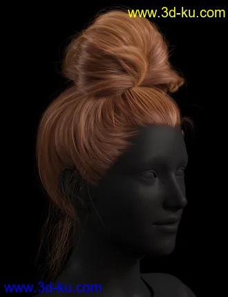 3D打印模型Top Updo for Genesis 3, 8, and 8.1 Females的图片