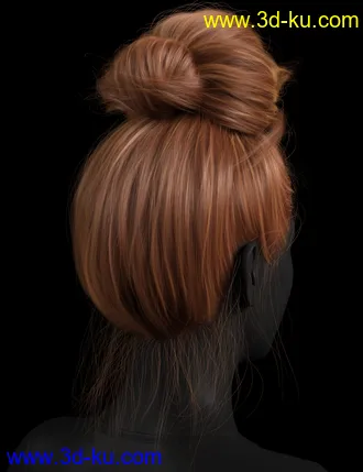 3D打印模型Top Updo for Genesis 3, 8, and 8.1 Females的图片