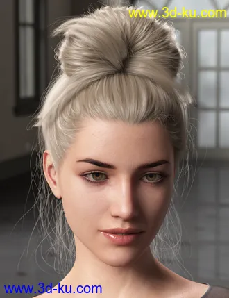 3D打印模型Top Updo for Genesis 3, 8, and 8.1 Females的图片