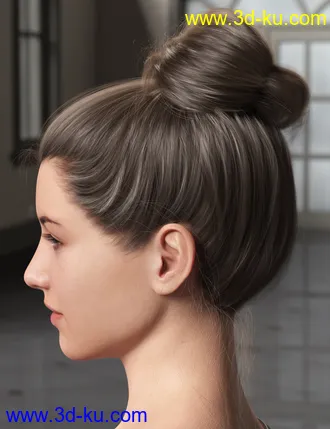3D打印模型Top Updo for Genesis 3, 8, and 8.1 Females的图片