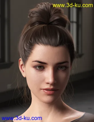 3D打印模型Top Updo for Genesis 3, 8, and 8.1 Females的图片