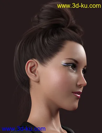 3D打印模型Top Updo for Genesis 3, 8, and 8.1 Females的图片