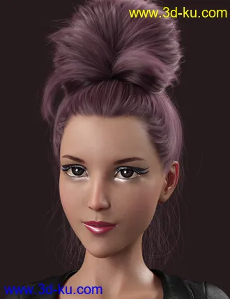 3D打印模型Top Updo for Genesis 3, 8, and 8.1 Females的图片