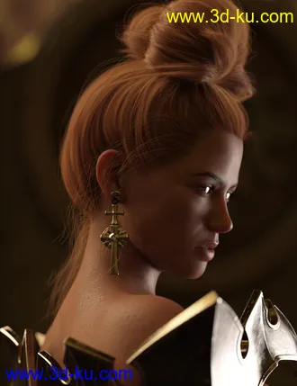 3D打印模型Top Updo for Genesis 3, 8, and 8.1 Females的图片