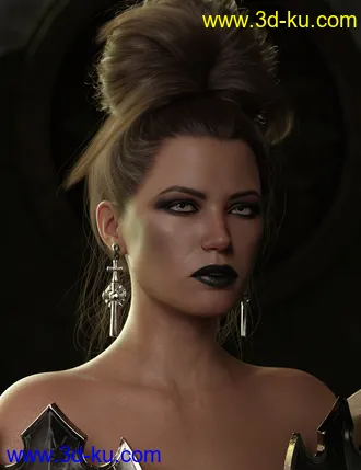3D打印模型Top Updo for Genesis 3, 8, and 8.1 Females的图片