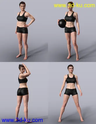 3D打印模型Tough Gal Poses for CJ 8的图片