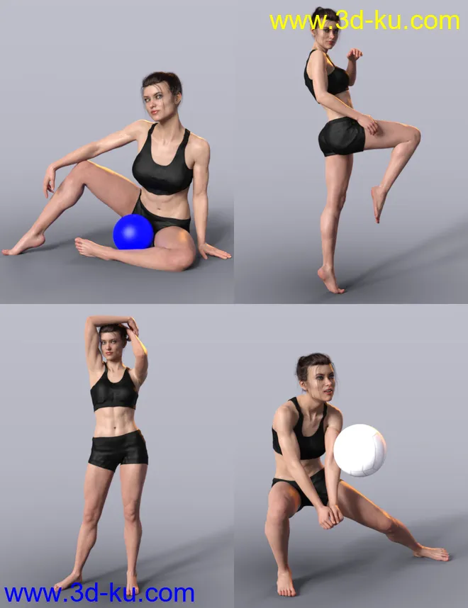 Tough Gal Poses for CJ 8模型的图片3