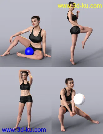 3D打印模型Tough Gal Poses for CJ 8的图片
