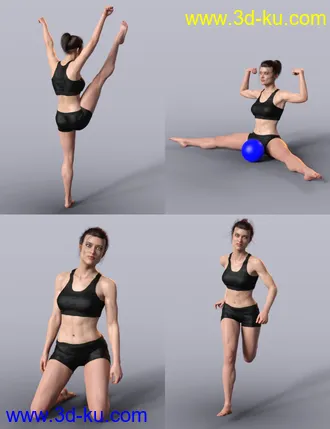 3D打印模型Tough Gal Poses for CJ 8的图片