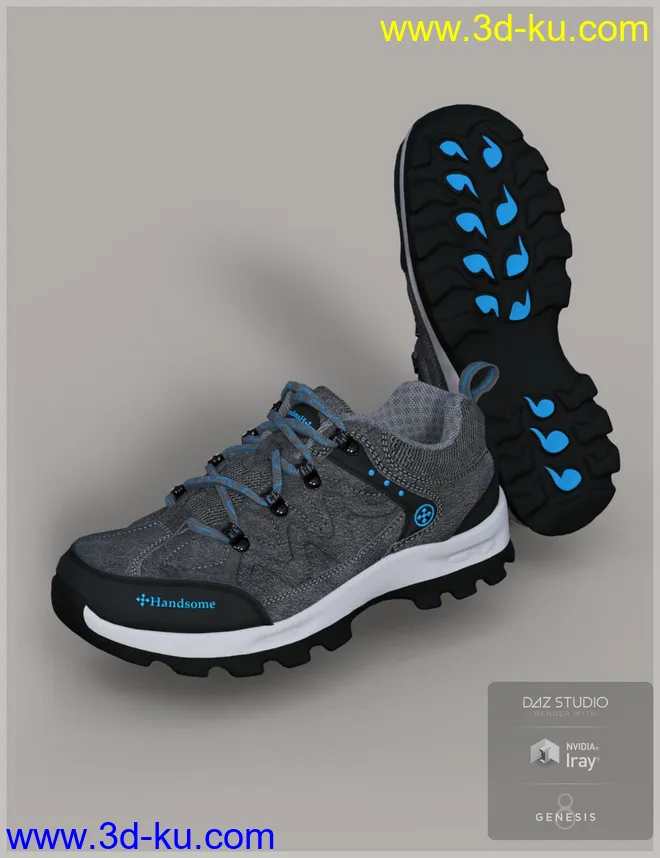 Trail Running Shoes 4 for Genesis 3 and 8 Male(s)模型的图片4