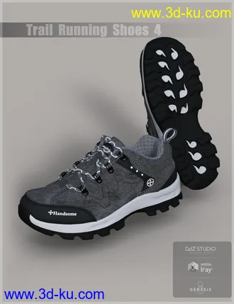 3D打印模型Trail Running Shoes 4 for Genesis 3 and 8 Male(s)的图片