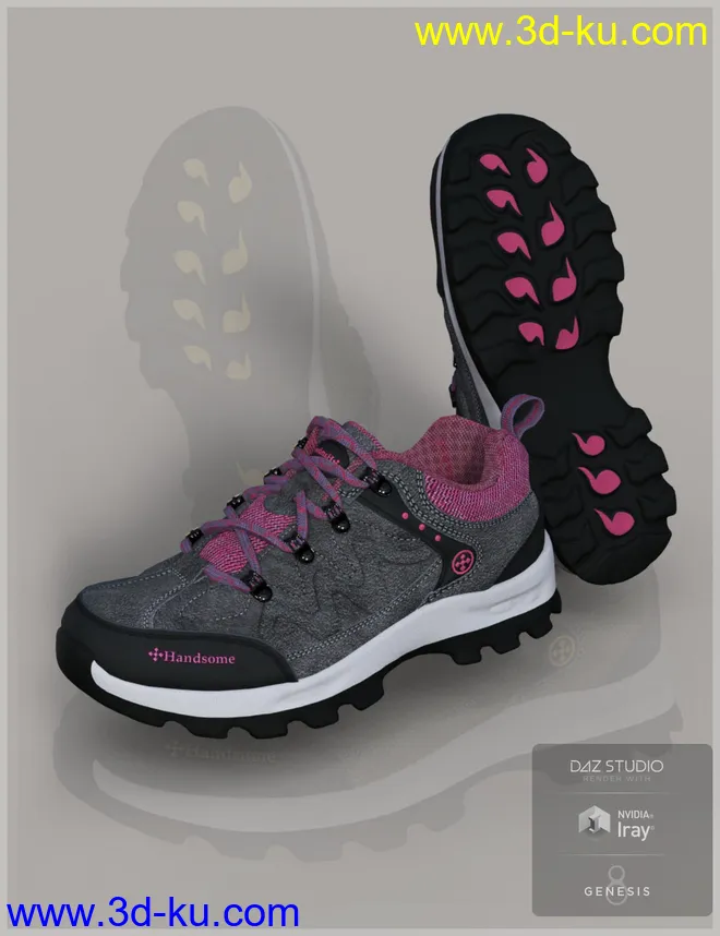 Trail Running Shoes 4 for Genesis 3 and 8 Male(s)模型的图片9