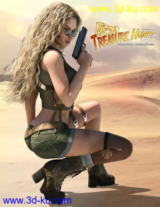 3D打印模型Treasure Hunter Clothing Set for Genesis 8 Female(s)的图片