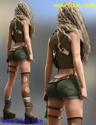 3D打印模型Treasure Hunter Clothing Set for Genesis 8 Female(s)的图片
