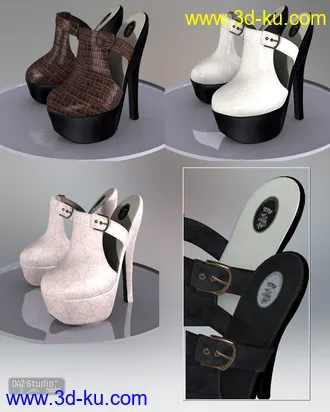 3D打印模型Trendy Platforms for Genesis2 Female(s)的图片