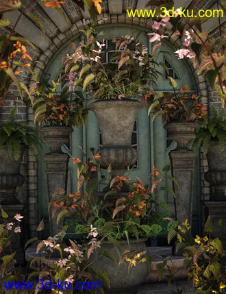3D打印模型Tropical Flowers - Dragon Wing Begonia Plants的图片