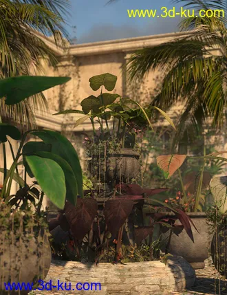 3D打印模型Tropical Foliage Plants- Colcassia的图片