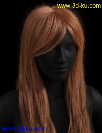 Turbulent Long Hair for Genesis 3 and 8 Females模型的图片2