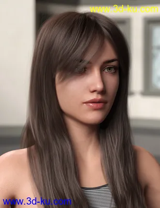 Turbulent Long Hair for Genesis 3 and 8 Females模型的图片6