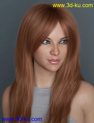 Turbulent Long Hair for Genesis 3 and 8 Females模型的图片10