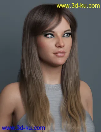 Turbulent Long Hair for Genesis 3 and 8 Females模型的图片11
