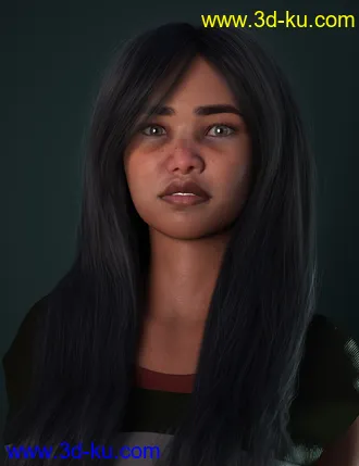 3D打印模型Turbulent Long Hair for Genesis 3 and 8 Females的图片