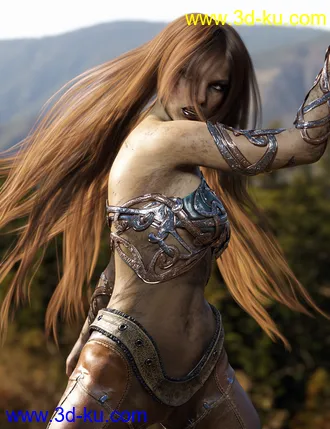 3D打印模型Turbulent Long Hair for Genesis 3 and 8 Females的图片