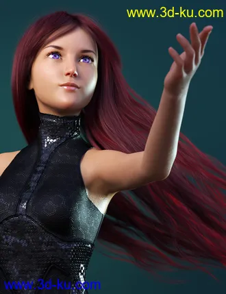 3D打印模型Turbulent Long Hair for Genesis 3 and 8 Females的图片
