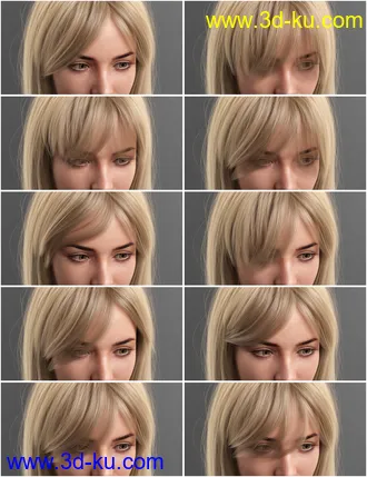 3D打印模型Turbulent Long Hair for Genesis 3 and 8 Females的图片