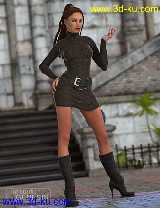 3D打印模型Turtleneck Sweater Dress Textures的图片