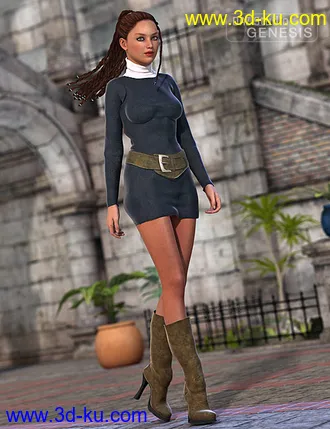 3D打印模型Turtleneck Sweater Dress Textures的图片