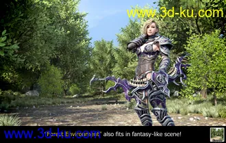 3D打印模型Type-10 Japanese Battle Tank and Forest Environment的图片