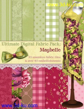3D打印模型Ultimate Digital Fabric Pack Maybelle的图片