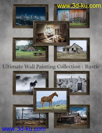 3D打印模型Ultimate Wall Painting Collection - Rustic的图片