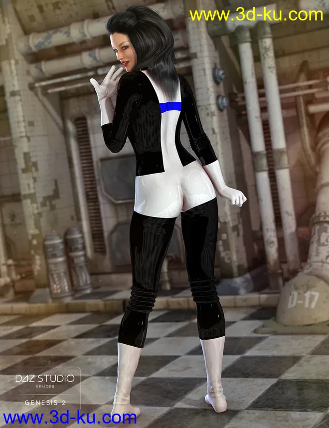 Ultra Bodysuit for Genesis 2 Female(s)模型的图片3