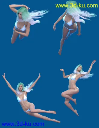 3D打印模型Underwater Poses for Genesis 8 Female的图片