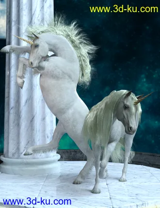 3D打印模型Unicorn Poses for Daz Horse 2的图片