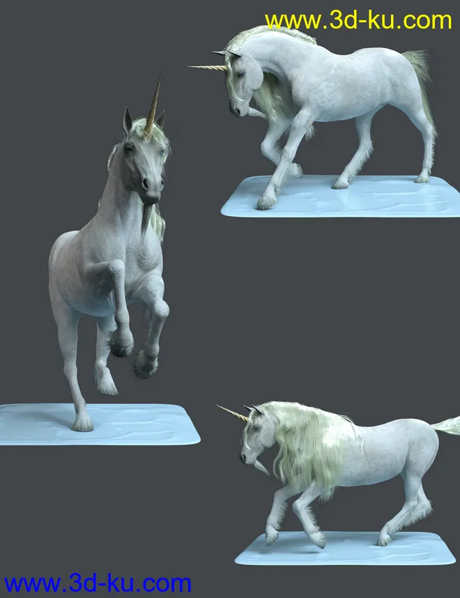 Unicorn Poses for Daz Horse 2模型的图片4