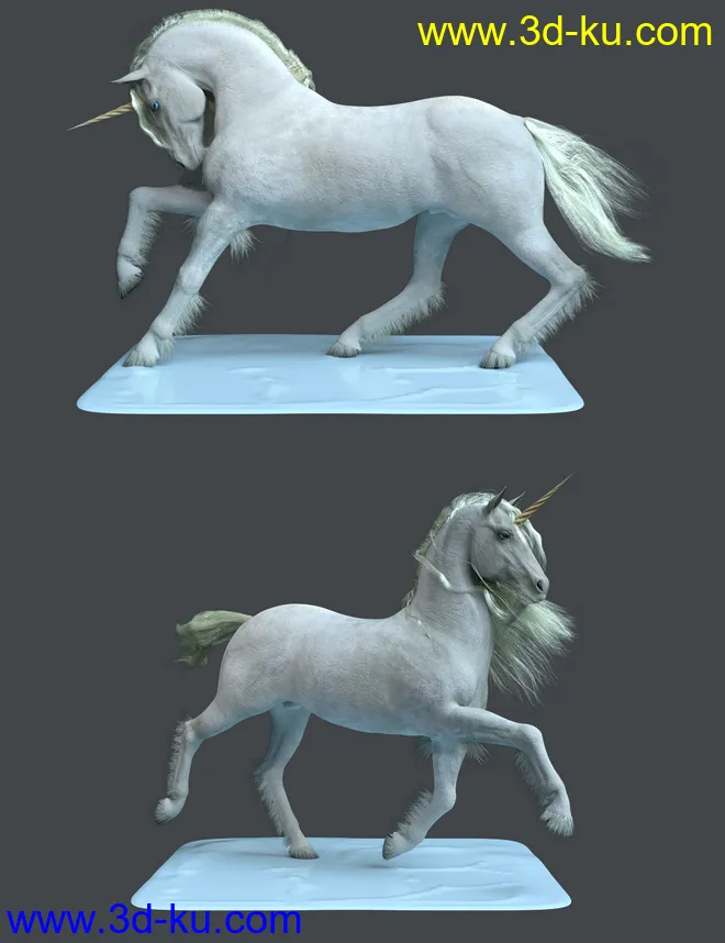 Unicorn Poses for Daz Horse 2模型的图片5