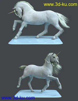 3D打印模型Unicorn Poses for Daz Horse 2的图片