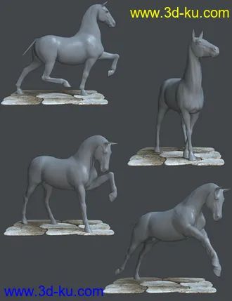 3D打印模型Unicorn Poses for Daz Horse 2的图片