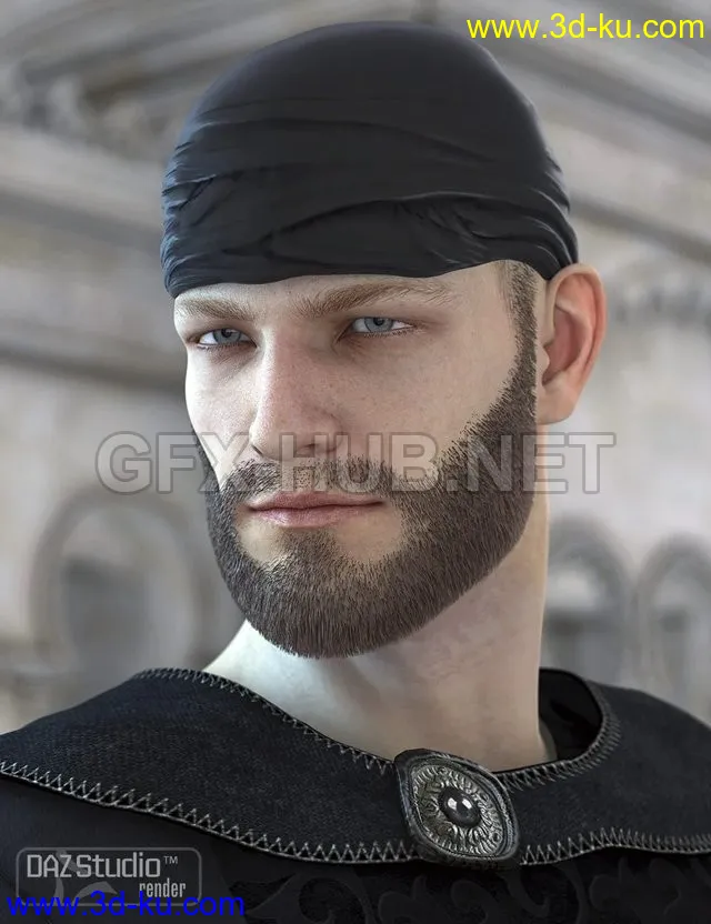 Unshaven Beard for Genesis模型的图片1